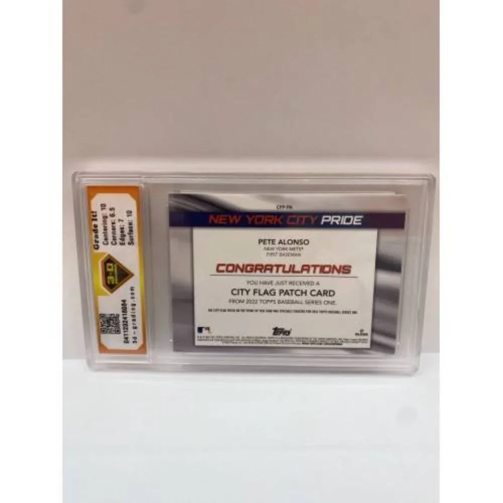 2020 Topps City Flag Patch Pete Alonso 3-D Graded 6.5 (MISC14)